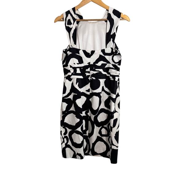 NEW David Meister Dress Black White Geometric Size 10 Sleeveless Cocktail Party - Picture 2 of 10